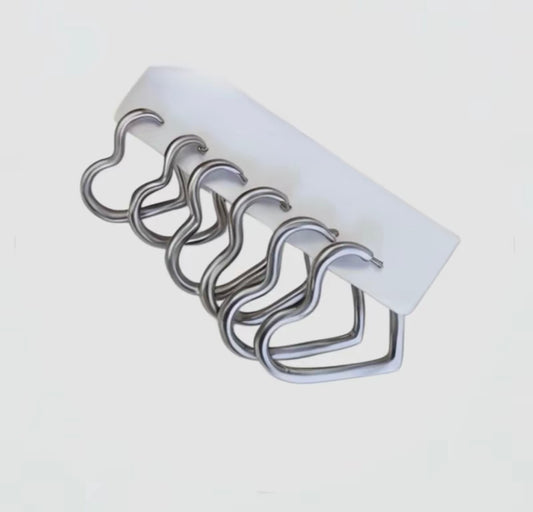 Set 6 orecchini cuore